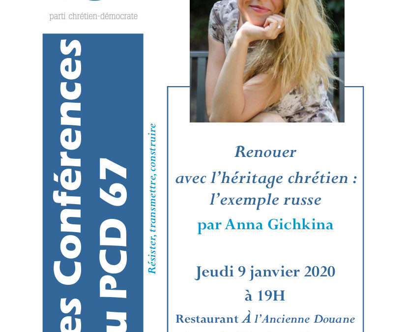 Conférence du PCD 67 à Strasbourg le 9 janvier à 19 H