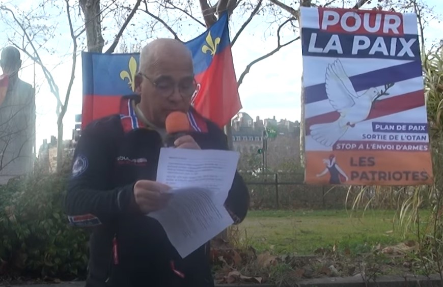 [Délégations] Intervention de Pierre Tixier, DD VIA du Rhône à la manifestation pour la Paix du 1er décembre